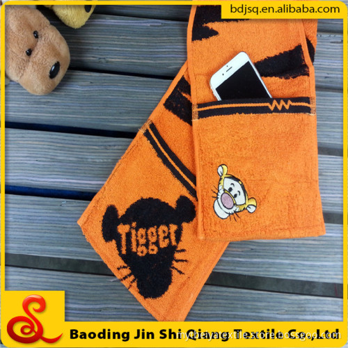 Top quality and super absorbent microfiber or cotton sport towels with zipper and pocket